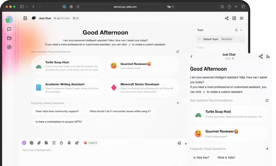 Yalla — интеллектуальный чат-бот